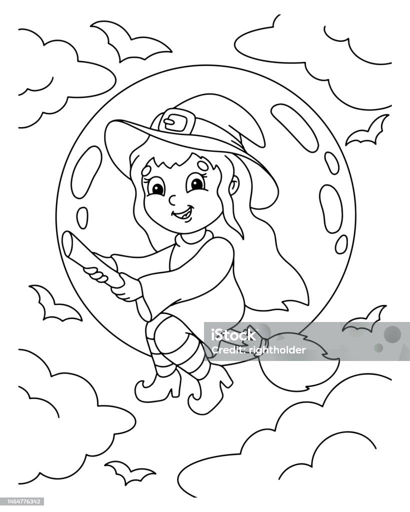 Vetores de pãgina de colorir para crianãas selo digital personagem estilo desenho animado isolado no fundo branco ilustraãão vetorial e mais imagens de beleza