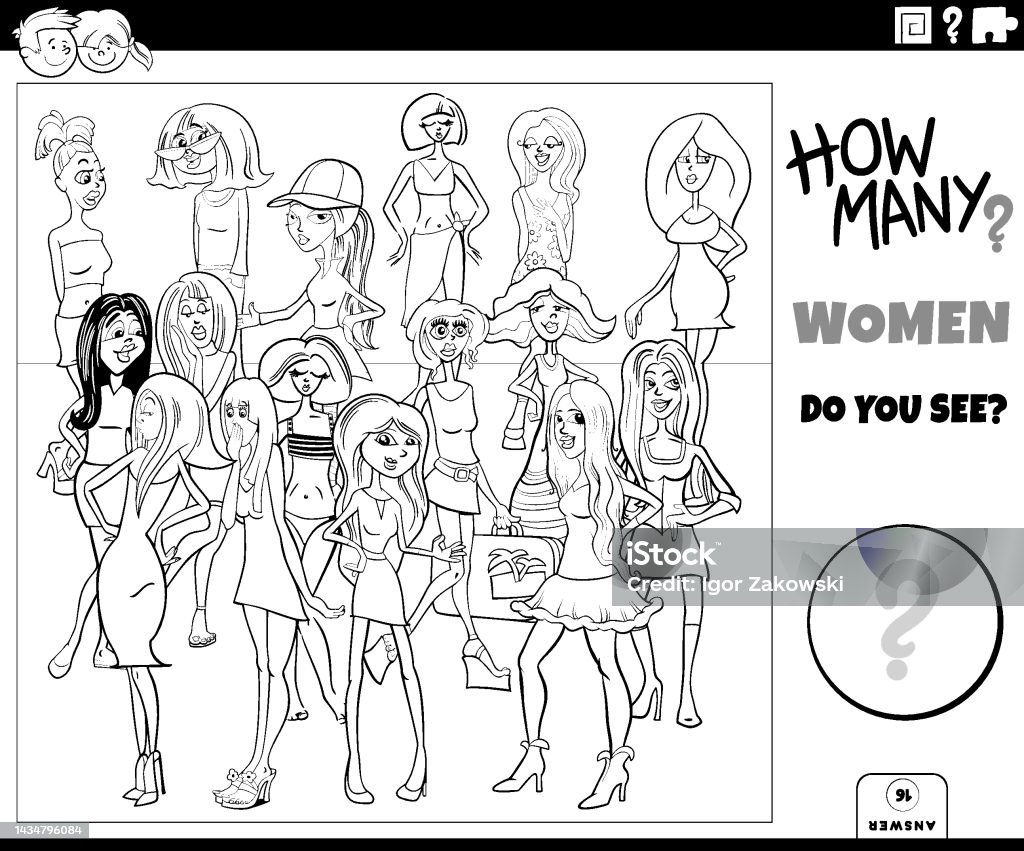 Vetores de contando personagens de desenhos animados personagens jogo pãgina de coloraãão e mais imagens de adulto
