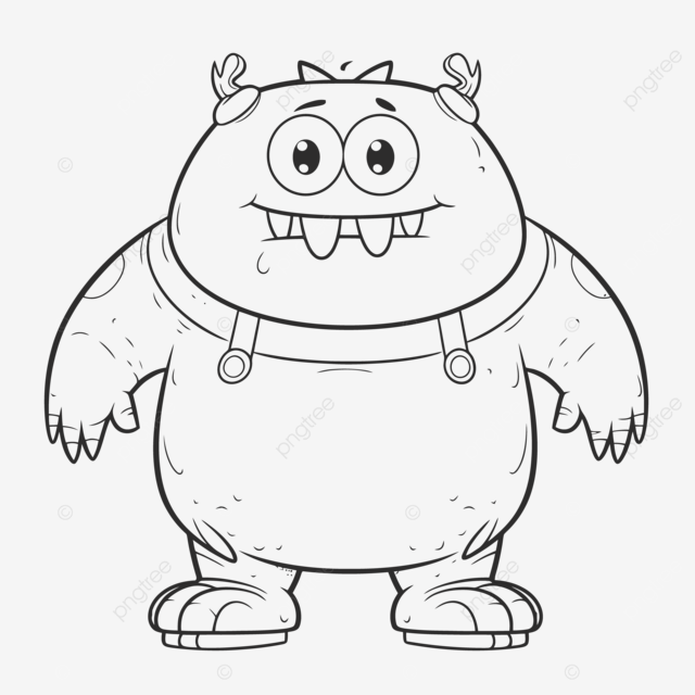 Desenho de esboão personagem monstro animado vetor png desenho de monstro desenho de carro desenho de desenho animado imagem png e vetor para download gratuito