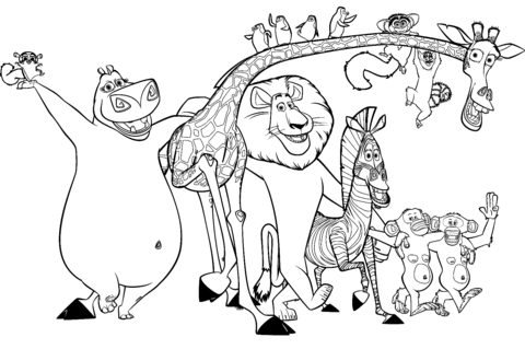 Desenho de todos os personagens juntos para colorir desenhos para colorir e imprimir gratis