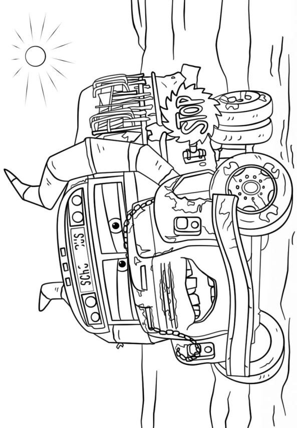 Coloring page cars miss fritter cars coloring pages coloring pages cool coloring pages