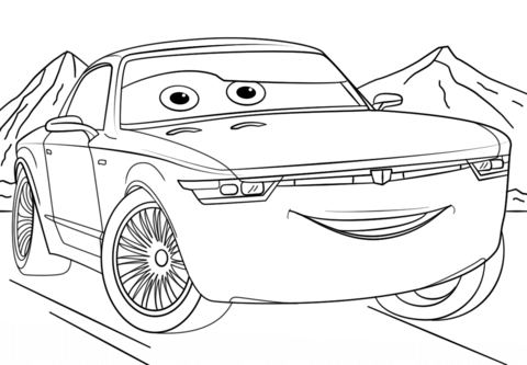 Bob sterling from cars coloring page cars coloring pages disney coloring pages coloring pages