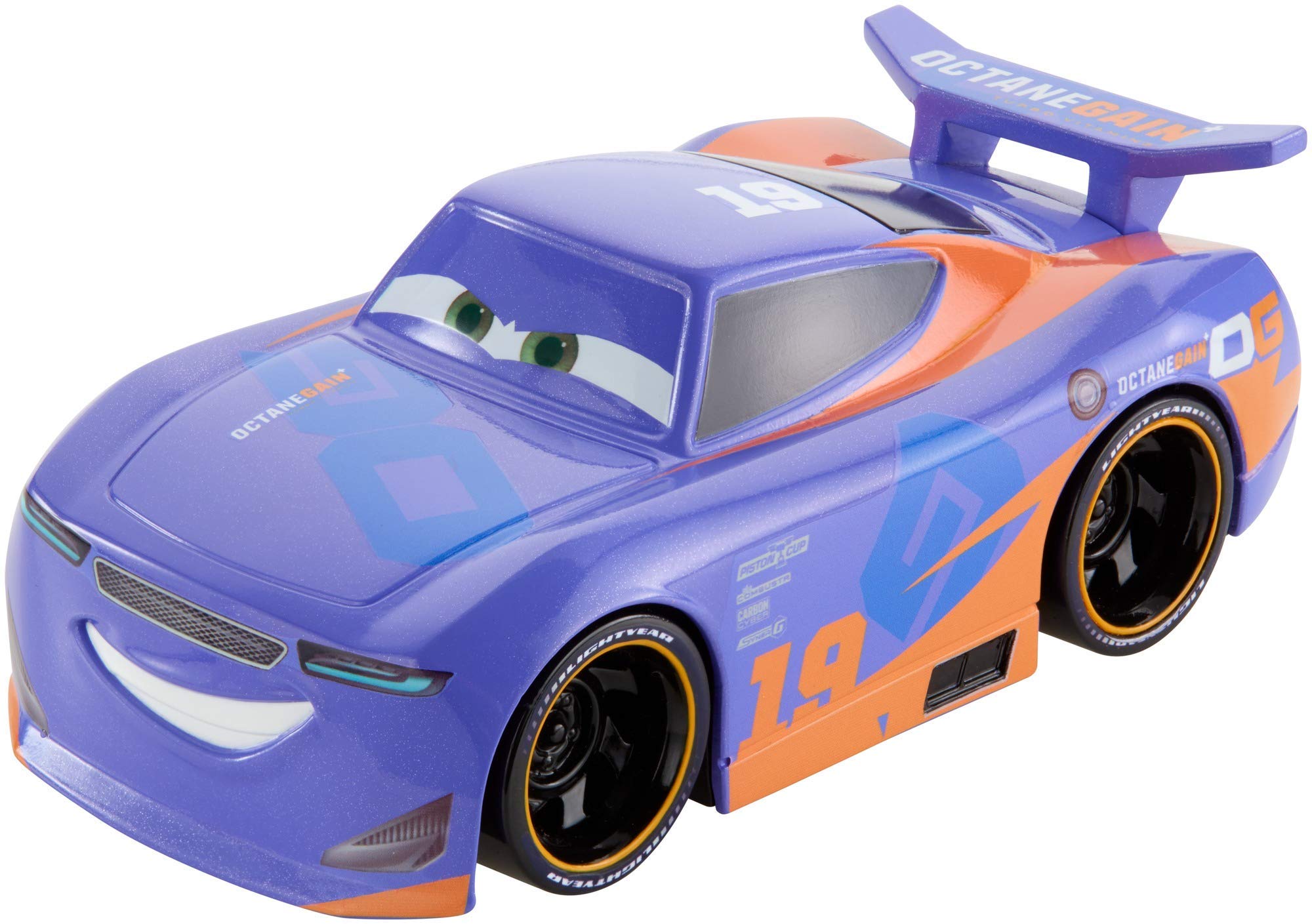 Disney cars toys turbo racers assortment movie character vehicles pump spoiler and race no batteries for endless play ages and up toys games