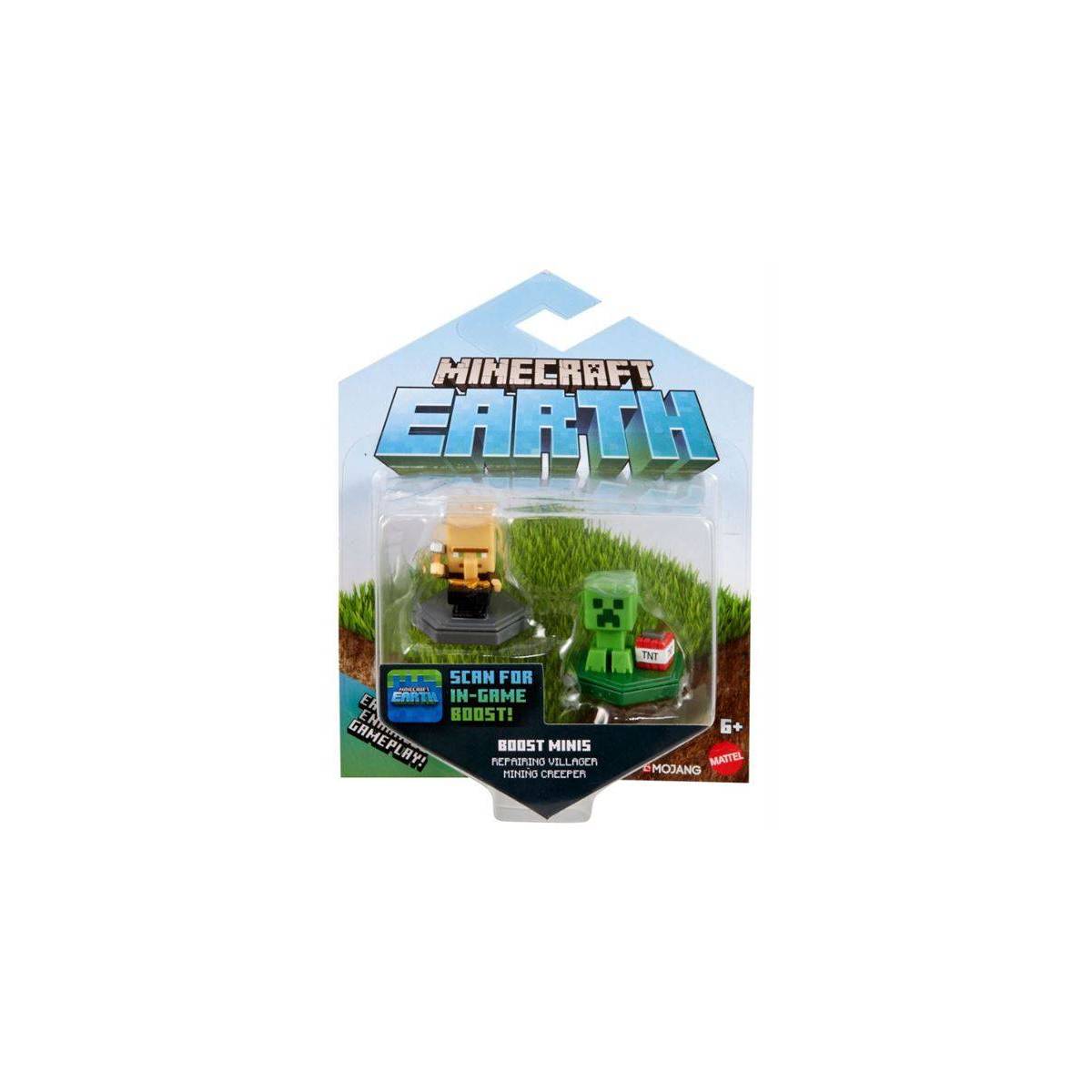 Minecraft boost mini repairing villager mining creeper figures