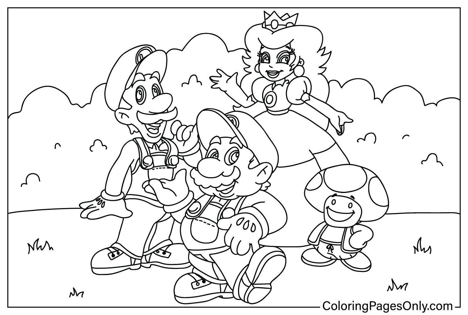 Super mario bros movie to color