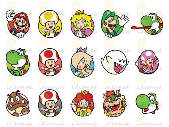 Mario svg bundle mario head svg super mario svg mario kart svg files mario bros svg mario characters svg mario bros png mario sticker download now