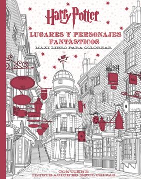 Libro harry potter lugares y personajes fantãsticos maxi libro para colorear de varios autores