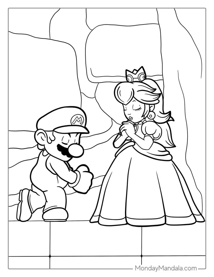 Princess peach coloring pages free pdf printables coloring pages princess peach princess diy