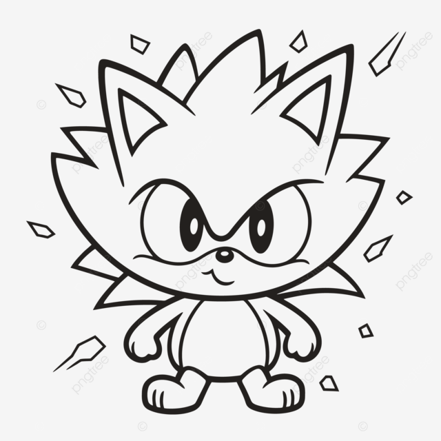 Dibujo de sonic el erizo para colorear pãgina quema boceto vector png dibujos dibujo de ala dibujo de anillo dibujo de erizo png y vector para dcargar gratis
