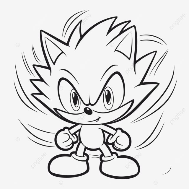 Dibujo de sonic the hedgehog para colorear vector png dibujos dibujo de ala dibujo de anillo dibujo de erizo png y vector para dcargar gratis