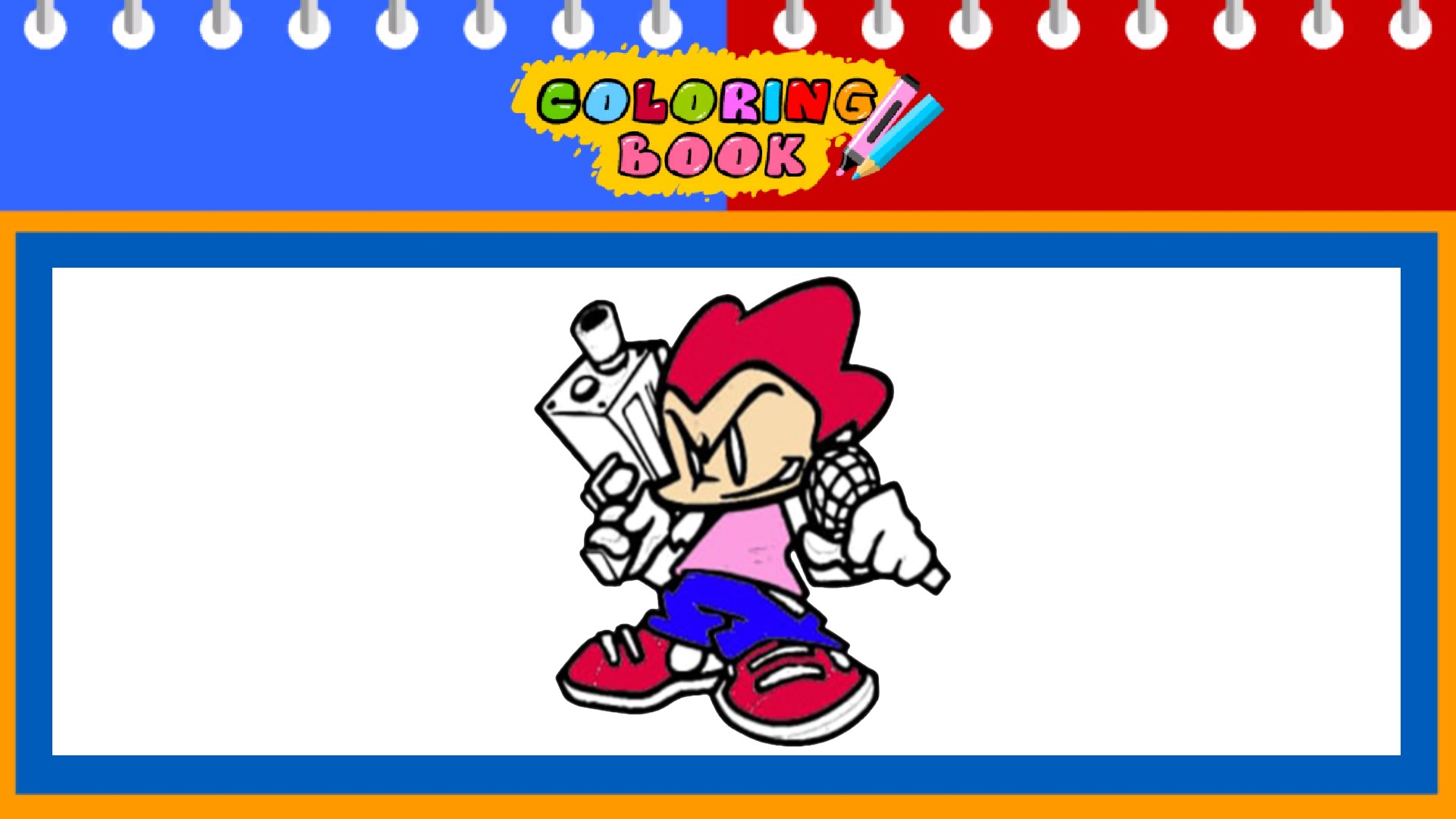Fnf coloring book pages