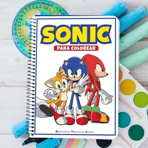 Librito de sonic para colorear