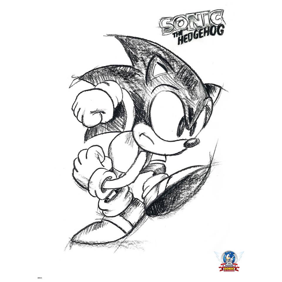 Sonic the hedgehog concept artwork art print
