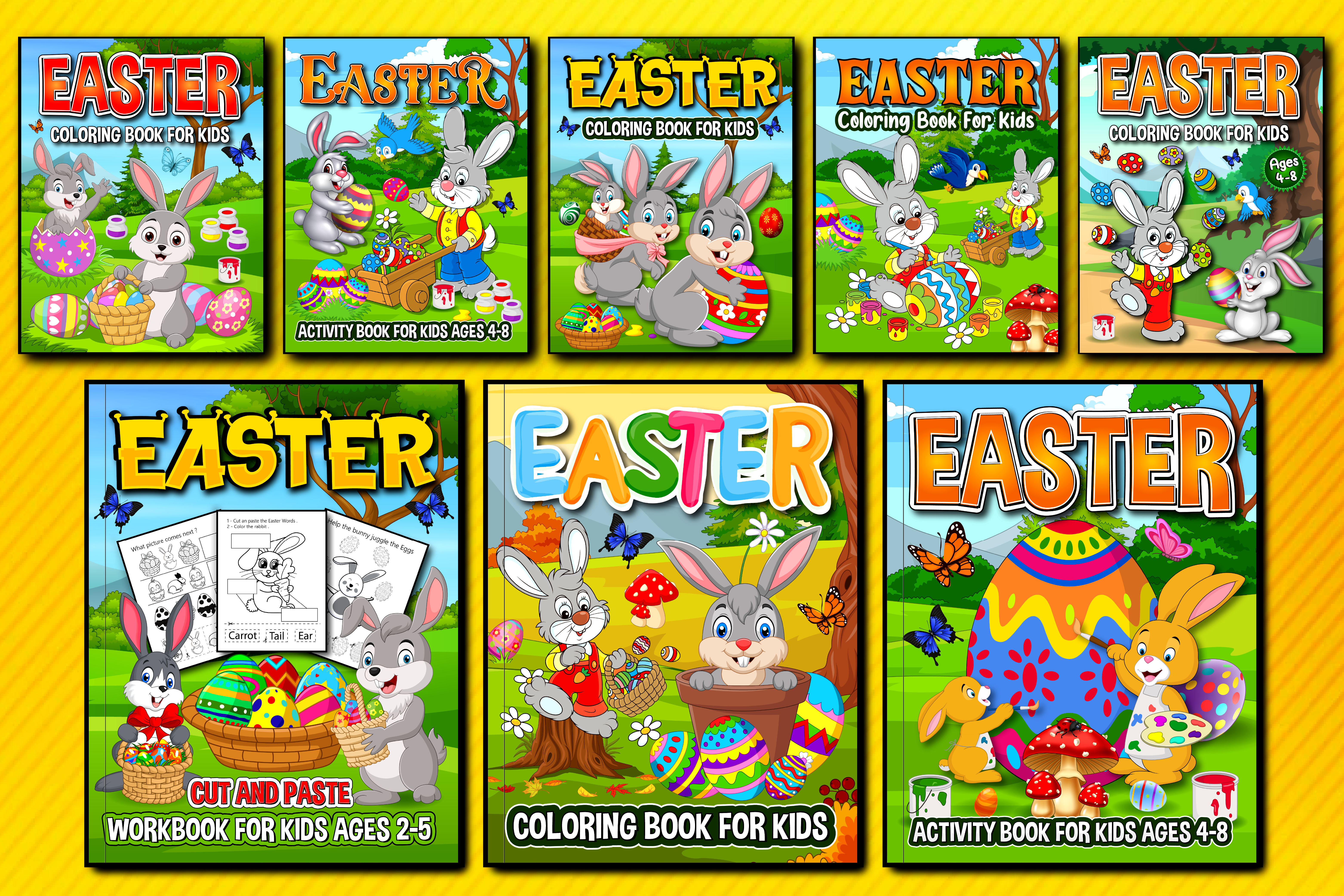 Dign easter coloring book cover and pag for toddler children kids
