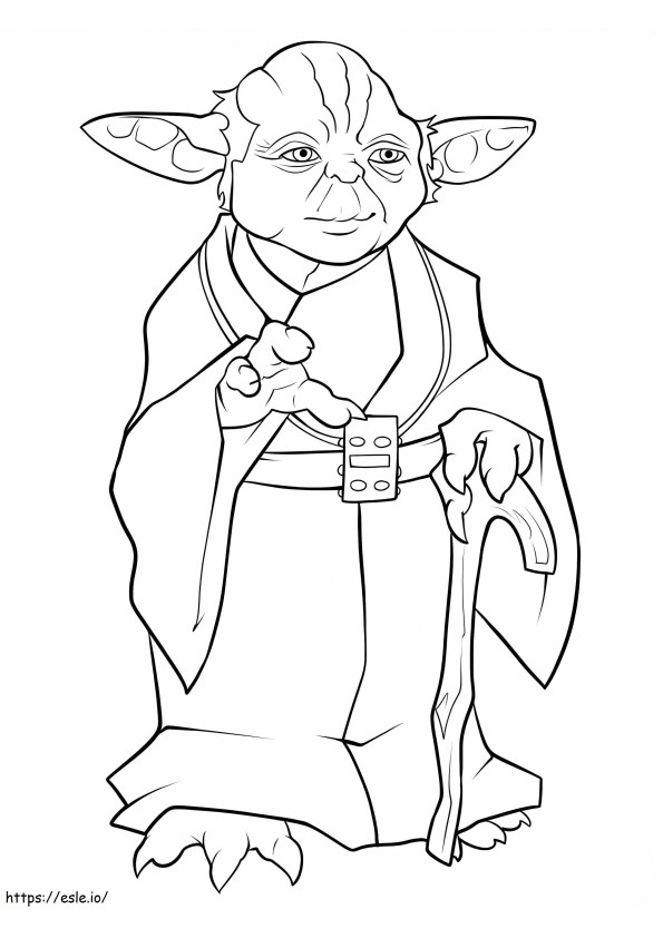 Yoda de star wars coloring page