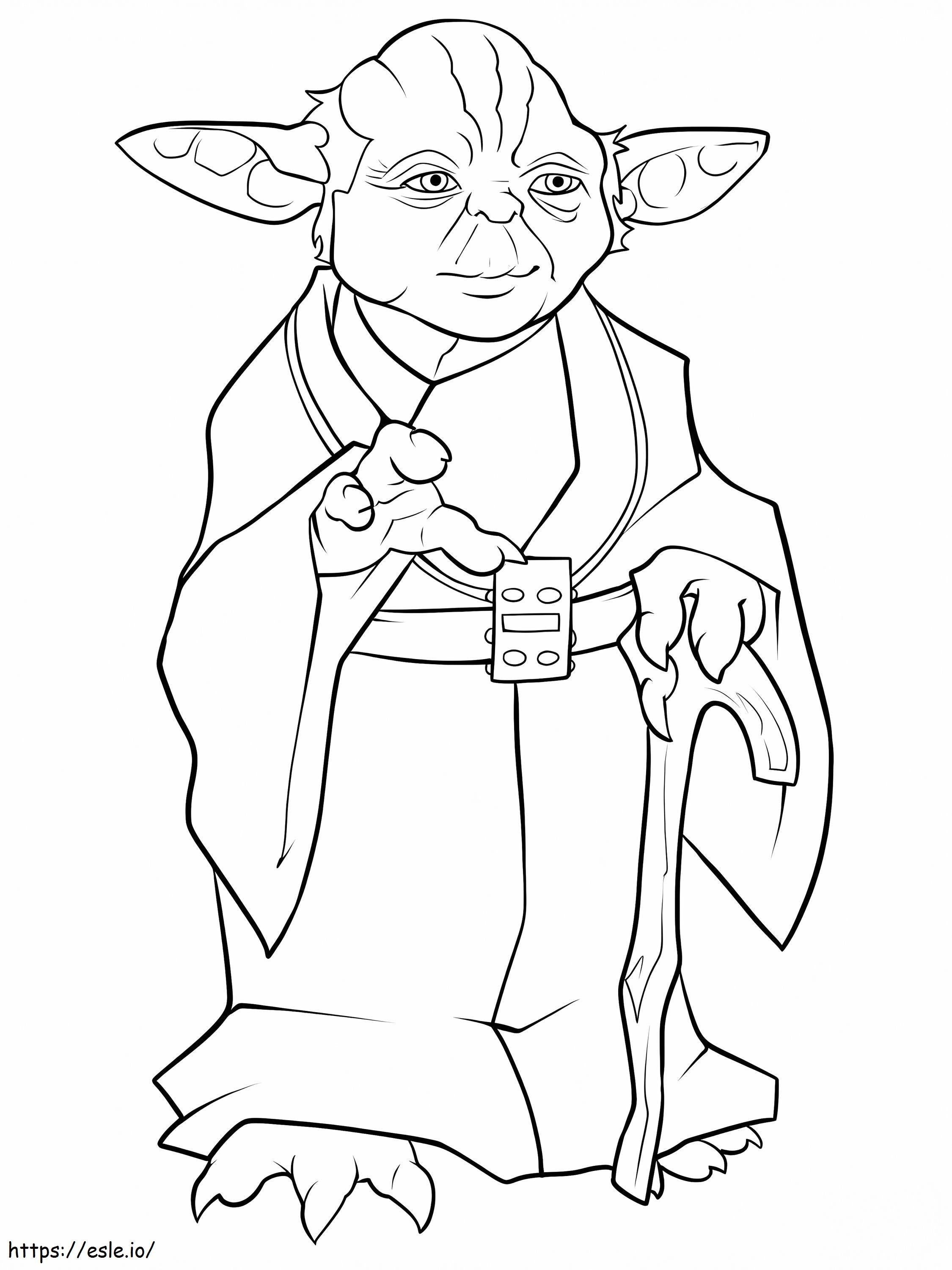 Yoda de star wars coloring page
