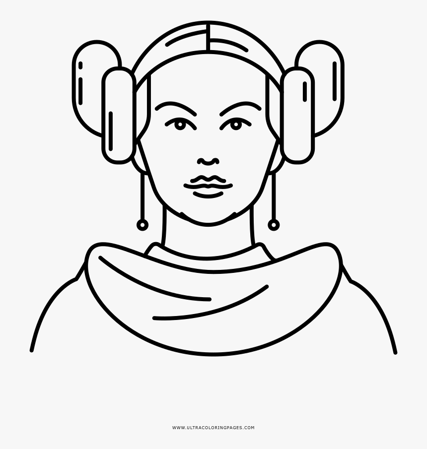 Princess leia coloring page