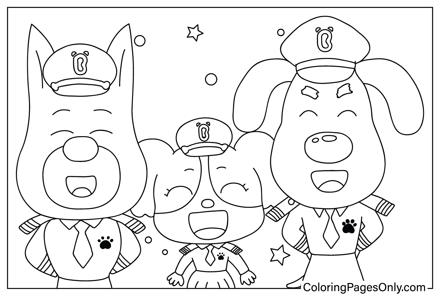 Safety sheriff labrador coloring pages