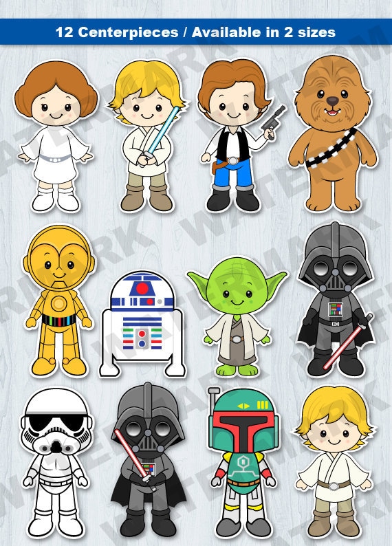 Star wars cake topper star wars centerpiece star wars table centerpiece star wars decoration star wars wall decor