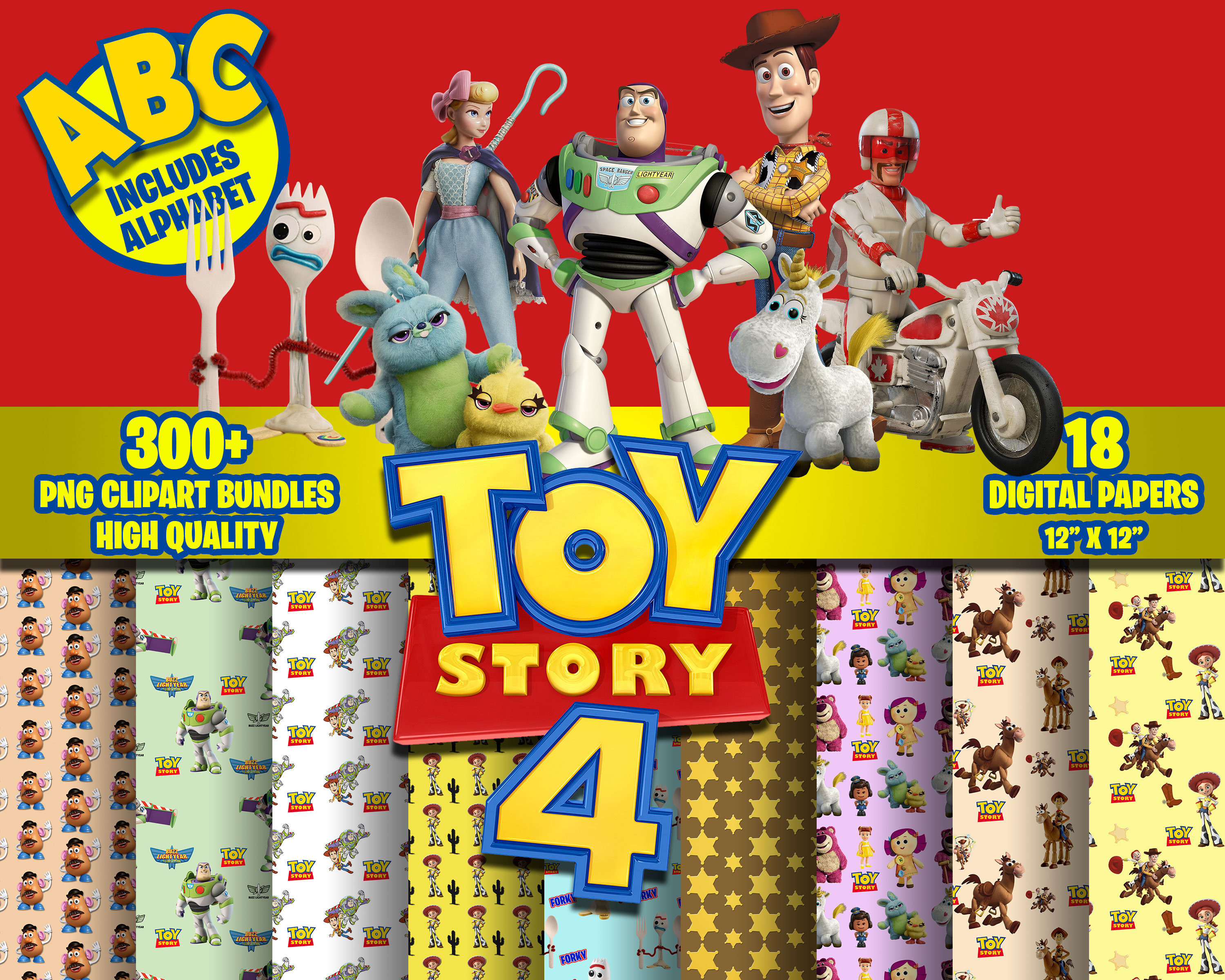 Kit digital toy story para imprimir