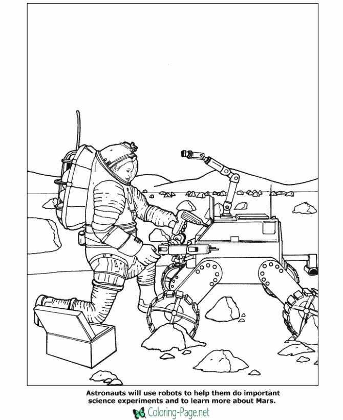 Space coloring pages