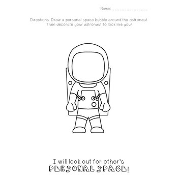 Personal space camp worksheets pre