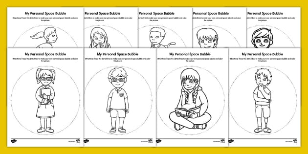 My personal space bubble trace and color activity