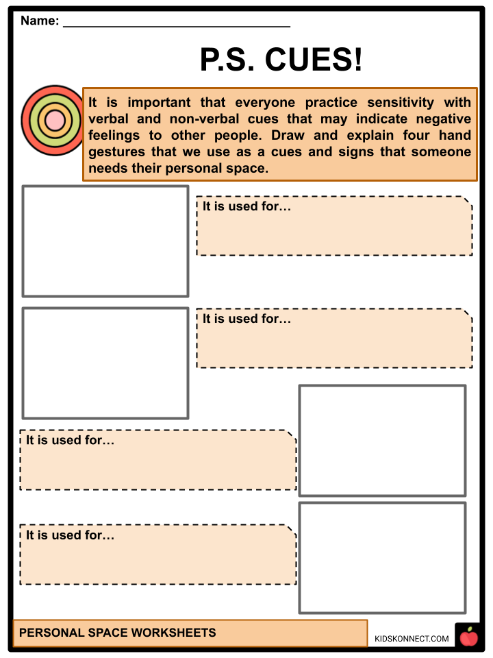 Personal space facts worksheets for kids pdf resource