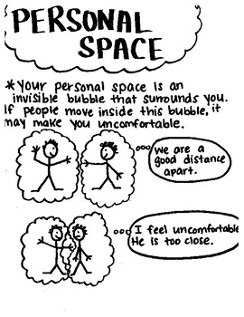 Personal space coloring page by vocational social and pragmatic skills store