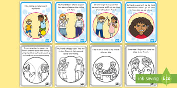 Personal space worksheets special education usa