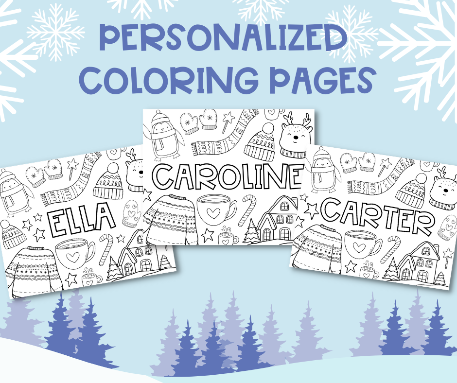 Personalized winter coloring page â newport home decor