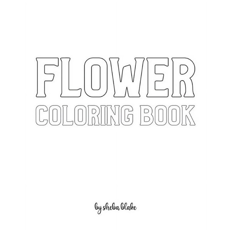 Flower coloring book for adults