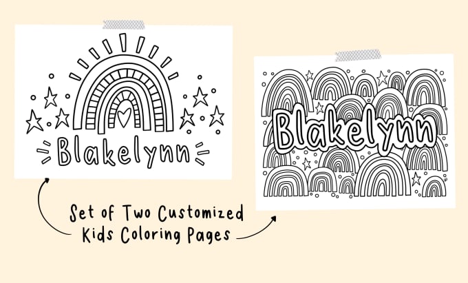 Make personalized coloring pages for kids by ivanadeldo