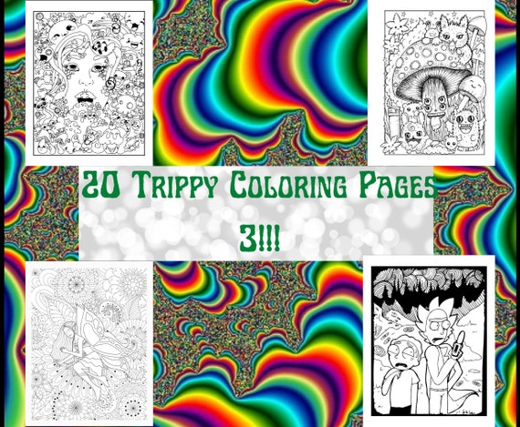 Trippy adult coloring pages custom coloring book digital printing coloring page personalized coloring book page christmas gift ideas