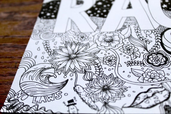 Personalized name coloring page digital