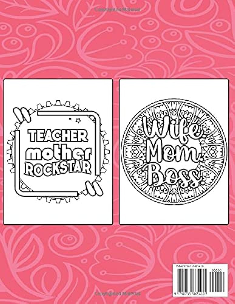 Mothers day coloring page mandala with quotes personalized mandala coloring book adult coloring book happy mothers day mommy mothers day gift for teachers by