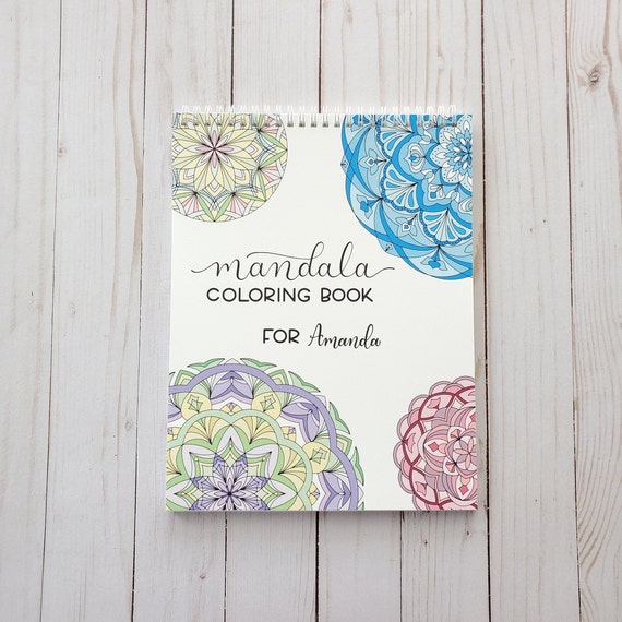 Coloring book personalized mandala coloring book adult coloring book premium coloring pages fathers day gift gift for teachers grad