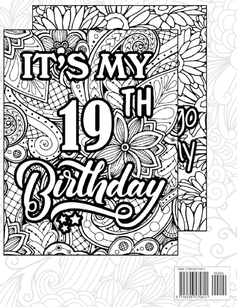 Years old coloring book unique design personalized birthday coloring book for adults relaxation meditation