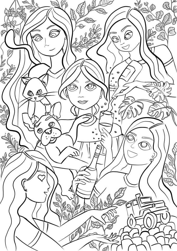 Create personalized coloring pages for adults by acovinsky