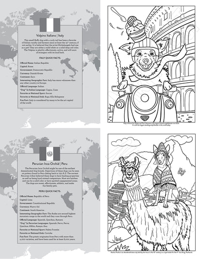 Dogs of the world educational coloring book â nikki august