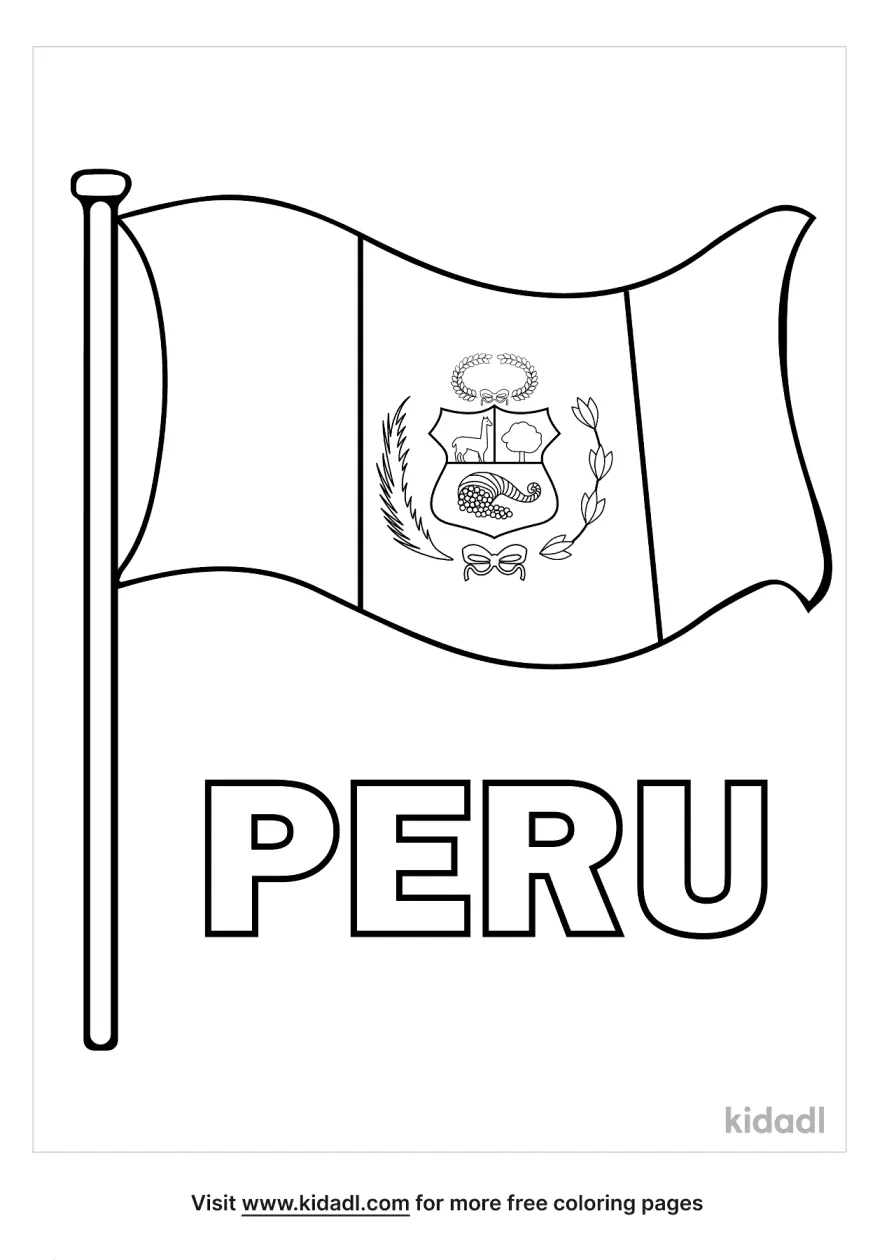Free peru flag coloring page coloring page printables