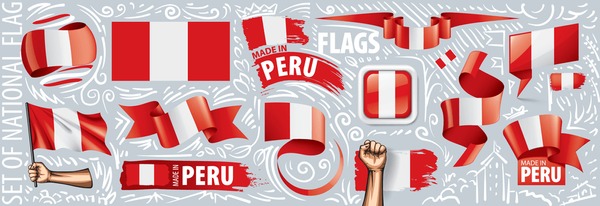 Bandera de peru vector royalty