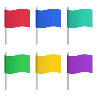 Red flag emoji vectors illustrations for free download