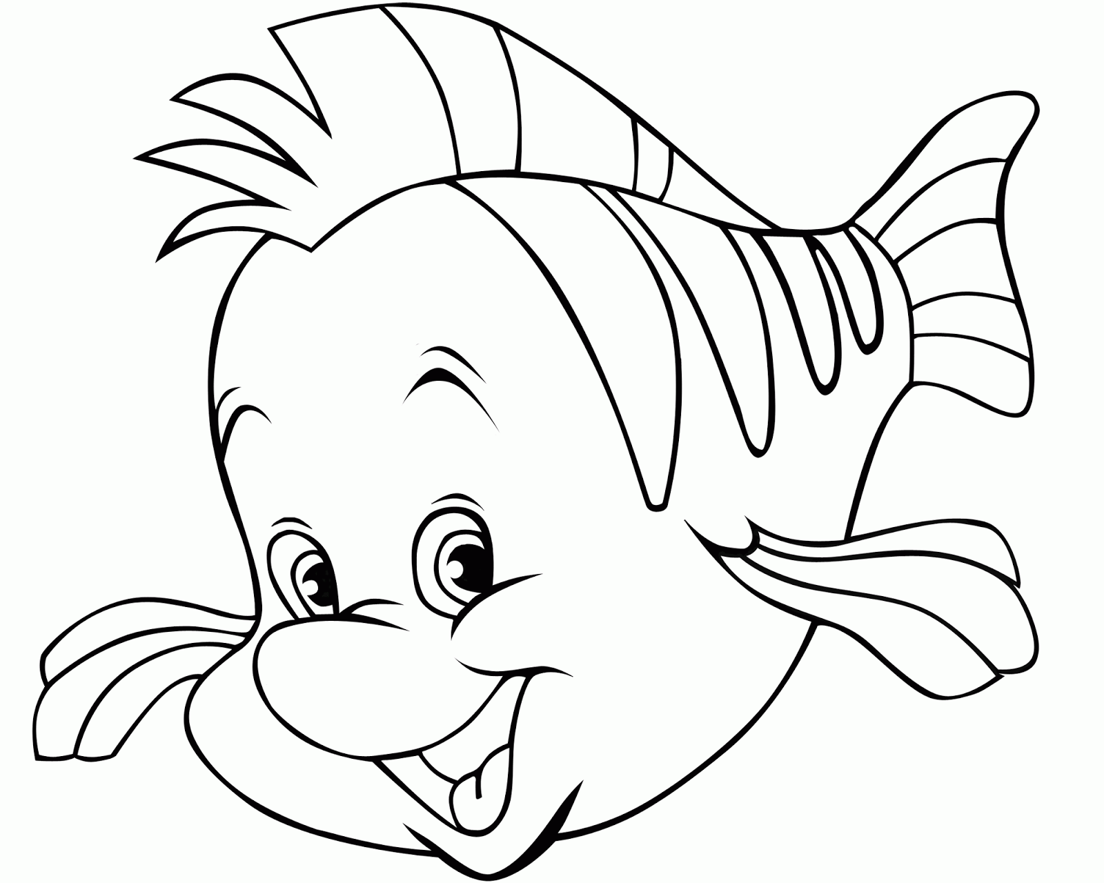 Dibujo de pescado para colorear y pintar
