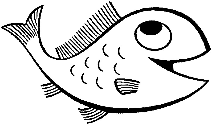 Dibujo de pescado para colorear y pintar