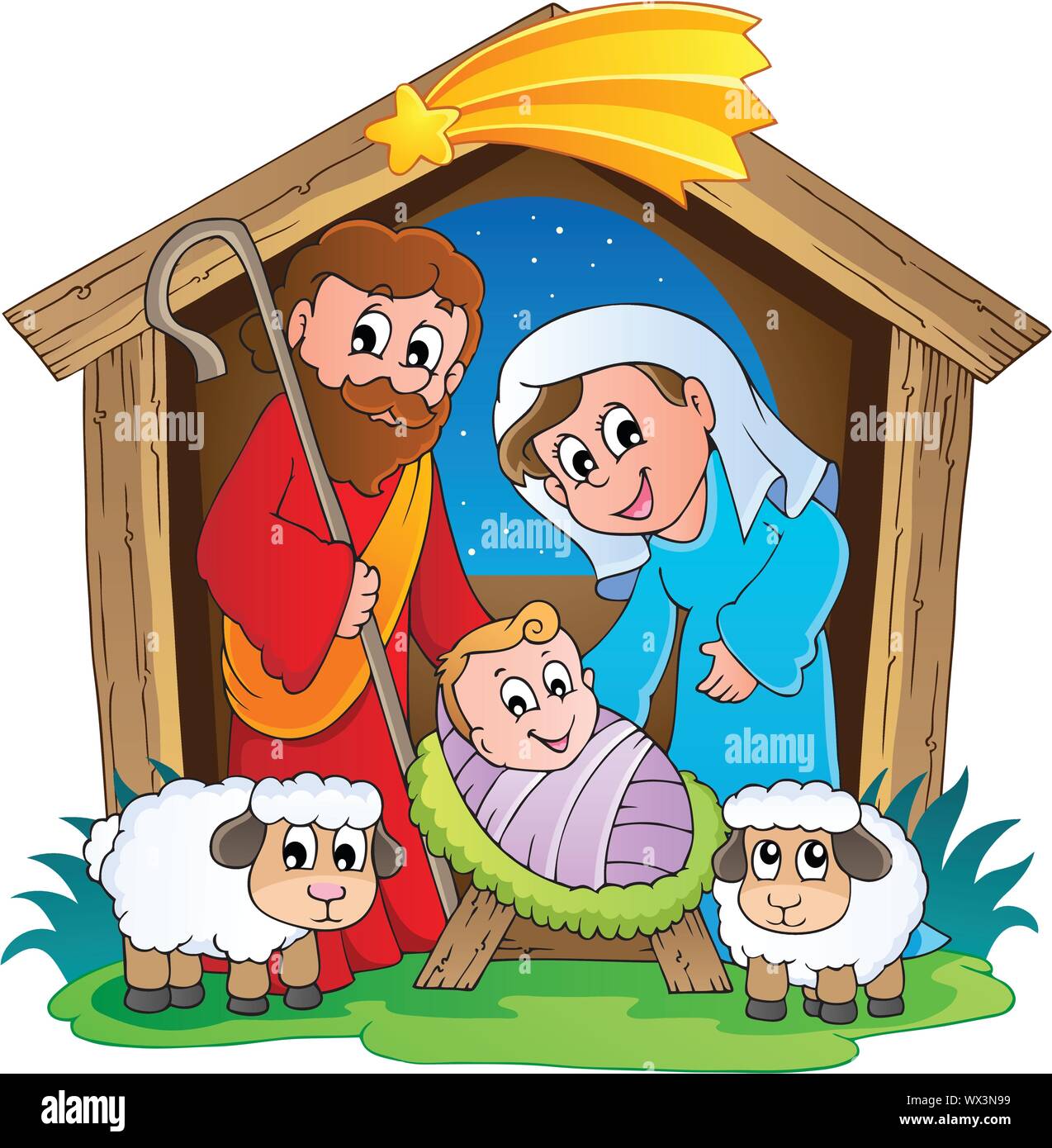 Natividad de navidad imãgen recortadas de stock