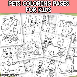 Pets coloring pages for kids coloring pages pets preschool theme pets preschool