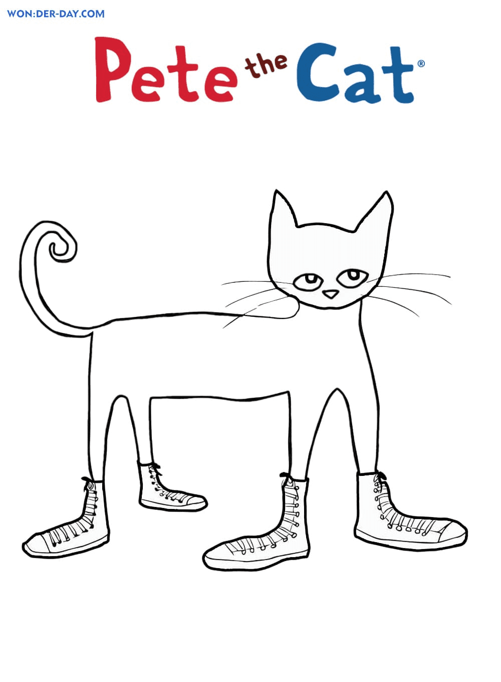 Pete the cat coloring pages
