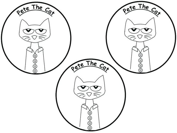 Printable pete the cat coloring pages pdf for kids