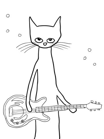 Pete the cat coloring page free printable coloring pages